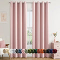MIULEE Blackout Curtains for Bedroom 2 Panels 50 x 84 Inch Long Pink by MIULEE