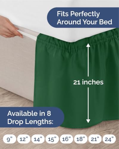 CGK Wrap Around Bed Skirt - College Dorm Room - 21" Inch, Twin/Twin XL - Image 4