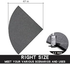 SUMLANS Fan Shaped Kitchen Mat 1 PCS, Cushioned Non Slip Rugs for Kitchen Floor, Absorbent Runner Comfort Standing Mats Washable for Kitchen, Office, Home (Black, Radius 47") - Image 2