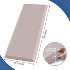 KitchenClouds Kitchen Mat Cushioned Anti Fatigue Kitchen Rug Non Slip Standing Mat Comfort Floor Mats for Sink Office (17.3"x39"- 0.8inch,Khaki) - Image 2