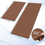 StepRite Kitchen Mats for Floor, 2-Pack Anti-Fatigue Rugs, Terracotta Brown - Image 2