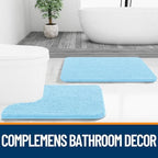 OLANLY Bathroom Runner Rugs 47x17, Extra Soft Absorbent Chenille Bath Rugs - Image 7