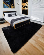 Ophanie Area Rugs for Bedroom Living Room,Deep Black,Rectangular,6x9 - Image 3