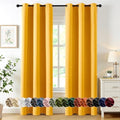 MIULEE Blackout Curtains for Bedroom 2 Panels 40 x 72 Inch Long Yellow by MIULEE