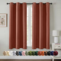 MIULEE Fall Blackout Curtains for Bedroom 2 Panels 40"x63" Long Terracotta by MIULEE