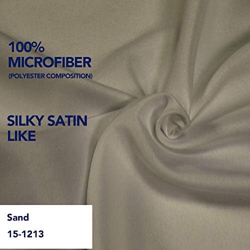 PureFit Wrap Around Ruffled Bed Skirt, Sand, Twin/Full - 14" Drop - Image 6