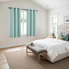 MIULEE Blackout Curtains for Bedroom 2 Panels 40 x 45 Inch Long Aqua - Image 6