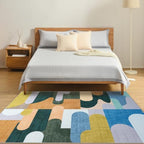 Living Room Rug 6x9 Light Green Area Rug Machine Washable Carpet Non Slip Indoor Large Rugs for Bedroom, Classroom, College Dorm, Farmhouse, Dining Room, Kids Playroom - Image 2