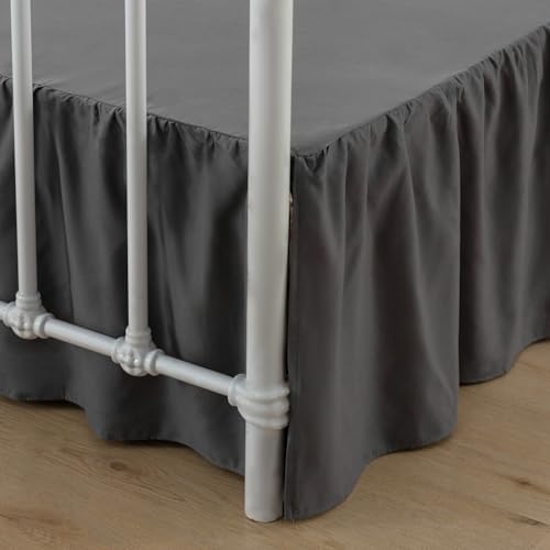 Bed Skirt Twin Size Ruffled Bed Skirts with Split Corners by xuandian