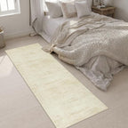 2.6x8 Washable Runner Rug：Modern Abstract Kitchen Soft Carpet Beige - Image 5