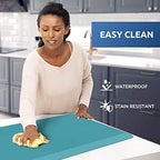 KitchenClouds Kitchen Mat Cushioned Anti Fatigue Kitchen Rug 17.3"x60" Waterproof Non Slip Kitchen Rugs and Mats Standing Desk Mat Comfort Floor Mats for Kitchen House Sink Office (Green) - Image 3