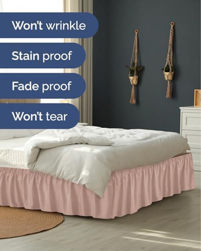CGK Wrap Around Bed Skirt - College Dorm Room - 9" Inch, Twin/Twin XL - Image 5