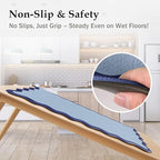 Arenarug Scalloped Kitchen Mats for Floor, Navy Blue Kitchen Rugs Set of 2 - Image 5
