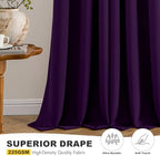 MIULEE Blackout Curtains for Bedroom 2 Panel 40 x 84 Inch Long Royal Purple - Image 5