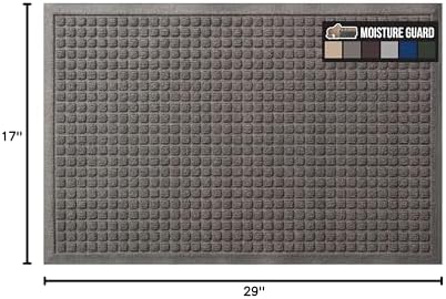 GORILLA GRIP® HydroABSORB Door Mat for Indoor Outdoor, 29x17 Charcoal - Image 2