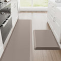 StepRite 1-Inch Kitchen Mats for Floor, 2-Piece Anti-Fatigue Rugs, Khaki by Bringcushiontoyourlife