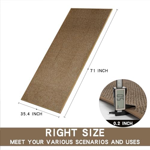 SUMLANS Kitchen Mat for Floor, Washable Non Slip Rugs, Brown - Image 2