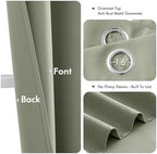 MIULEE Blackout Curtains for Bedroom 2 Panels 40 x 96 Inch Long Sage Green - Image 4