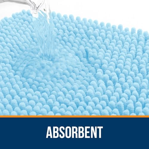 OLANLY Large Bathroom Rugs 59x35, Extra Soft Absorbent Chenille Bath Rugs - Image 4