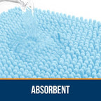 OLANLY Small Bathroom Rugs 30x18, Extra Soft Absorbent Chenille Bath Rugs - Image 4