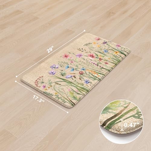 KIMODE Anti Fatigue Mats for Kitchen Floor 17.3"x29",Cushioned Kitchen Rugs - Image 4