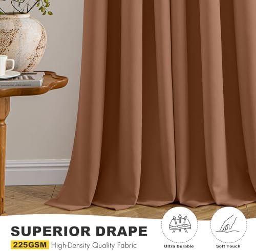 MIULEE Blackout Curtains for Bedroom 2 Panels 40 x 84 Inch Long Sun Baked - Image 5