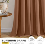 MIULEE Blackout Curtains for Bedroom 2 Panels 40 x 63 Inch Long Sun Baked - Image 5