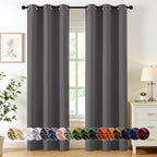 MIULEE Blackout Curtains for Bedroom 2 Panels 40 x 84 Inch Long Gray by MIULEE