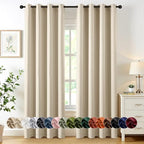MIULEE Blackout Curtains for Bedroom 2 Panels 50 x 84 Inch Long Cream Beige by MIULEE