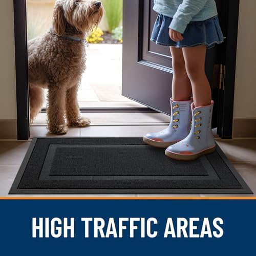 OLANLY Front Door Mat Outside 33x21, All-Season Heavy-Duty Rubber Doormat - Image 6