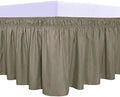 PureFit Wrap Around Ruffled Bed Skirt, Sand, Twin/Full - 14" Drop by PureFit