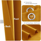 MIULEE Blackout Curtains for Bedroom 2 Panel 40x72 Inch Long Mustard Yellow - Image 4