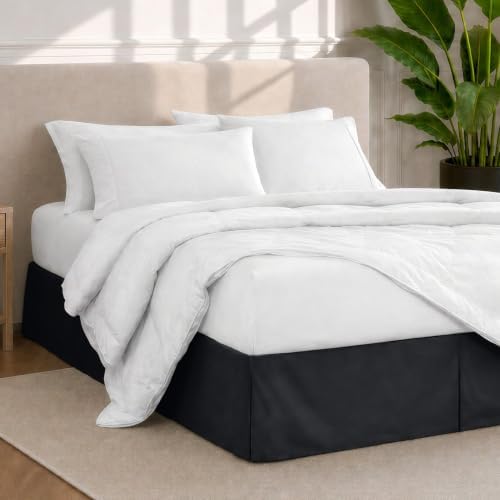 Bare Home Bed Skirt 15-Inch Drop 1800 Ultra-Soft (Full, Black) - Image 2