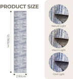 2x12 Runner Rug Non Slip,Washable Hallway Runner Rug,Blue - Image 2