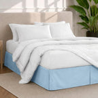 Bare Home Bed Skirt 15-Inch Drop 1800 Ultra-Soft (Twin, Light Blue) - Image 2