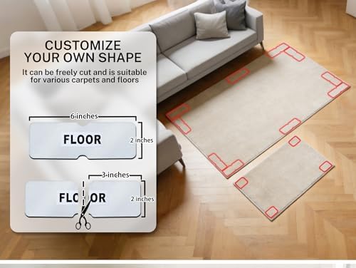 Reusable Rug Tape Grippers,Carpet Tape No Damaging for Hardwood Floors 20Pc - Image 5