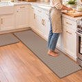 TranquilRelax 2-Piece Kitchen Mats, Cushioned Non-Slip Floor Mats, Taupe by Unknown