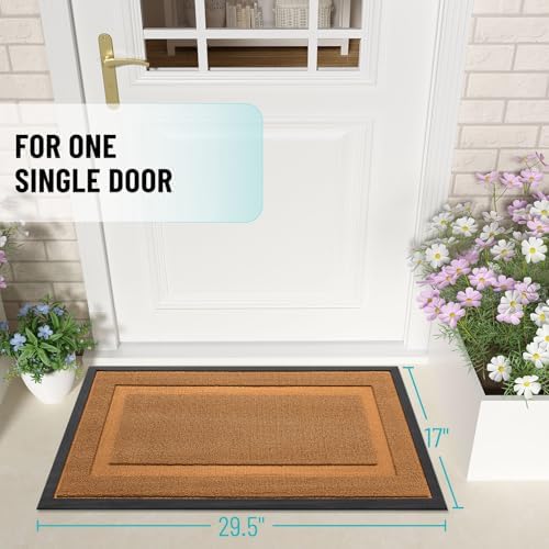OLANLY Front Door Mat Outside 29.5x17, All-Season Heavy-Duty Rubber Doormat - Image 2