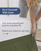 Wrap Around Dust Ruffle Bed Skirt - College Dorm Room - Twin/Twin XL - Image 3