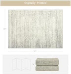 Washable Rugs 5x7 Area Rugs for Living Room,Bedroom,Dining Room-Beige Green - Image 2