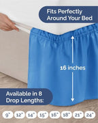 CGK Wrap Around Bed Skirt - College Dorm Room - 16" Inch, Twin/Twin XL - Image 4
