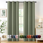 MIULEE Blackout Curtains for Bedroom 2 Panels 40 x 84 Inch Long Sage by MIULEE
