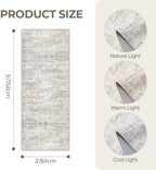 2x5 Rug Runners for Hallways Non Slip,Kitchen Rugs,Taupe - Image 2