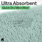 GORILLA GRIP Bath Rug Mat for Bathroom, Absorbent Chenille, 44x26 Sea Blue - Image 5