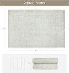 6x9 Washable Area Rugs for Living Room,Bedroom,Dining Room(Concrete Grey) - Image 2