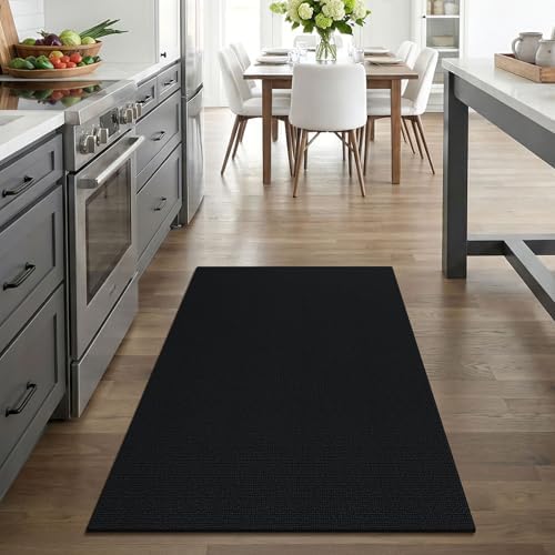 EARTHALL Washable Entryway Rug, Non Slip Doormat, 3x4 Ft, Black Heather - Image 5