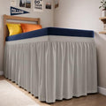 CGK Linens Dorm Room Bed Skirt Full XL - Dorm Essentials - 30" Light Grey by CGKUnlimited
