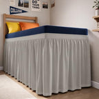 CGK Linens Dorm Room Bed Skirt Full XL - Dorm Essentials - 36" Light Grey by CGKUnlimited