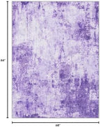 RELEANY Washable 5'x7' Abstract Area Rug for Living Room Purple - Image 2