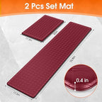 TranquilRelax Kitchen Mats, Cushioned Mats with Extra-Long Runner, Burgundy - Image 2